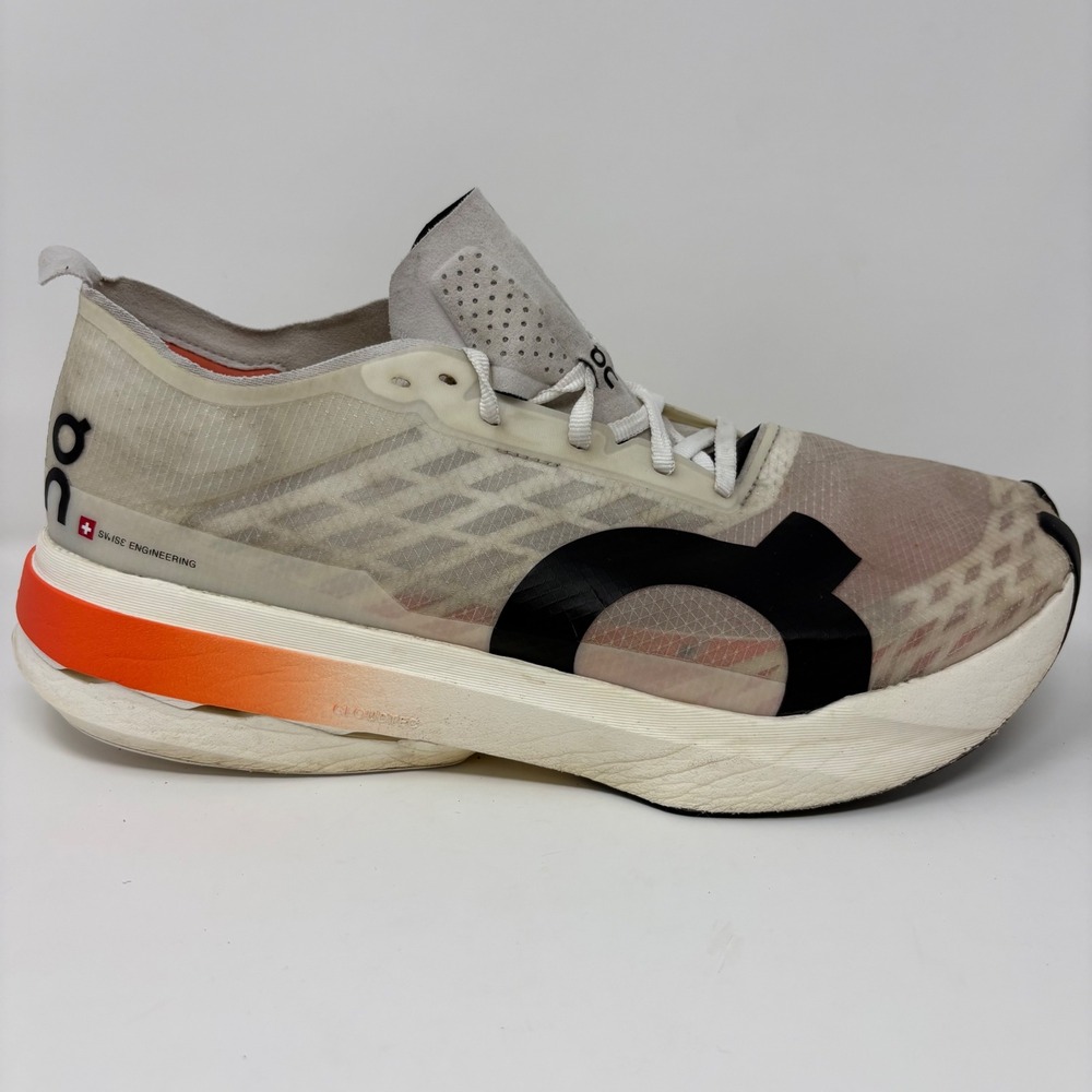 On Cloudboom Strike Men's Size 11.5 White Orange Running Shoe 3ME30480462